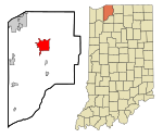 LaPorte County Indiana Incorporated and Unincorporated areas La Porte Highlighted